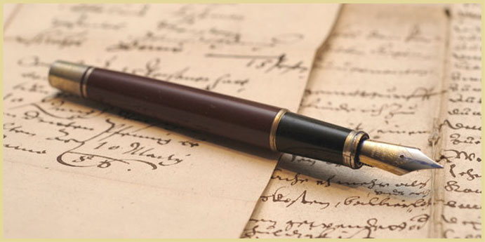 Calligraphic Pen and Paper